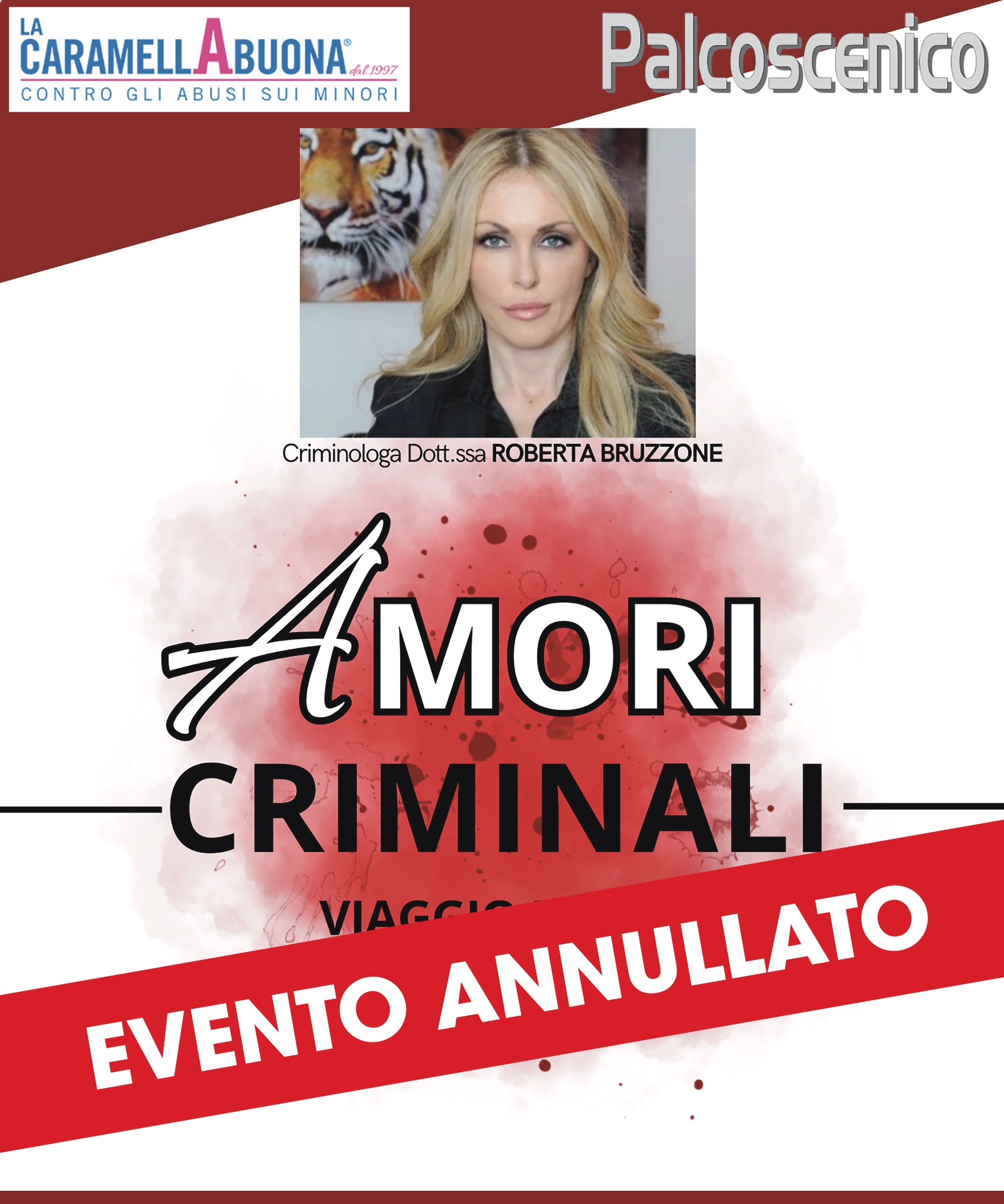 Amori criminali – Roberta Bruzzone 9 GENNAIO 2025 - giovedì ore 21.00