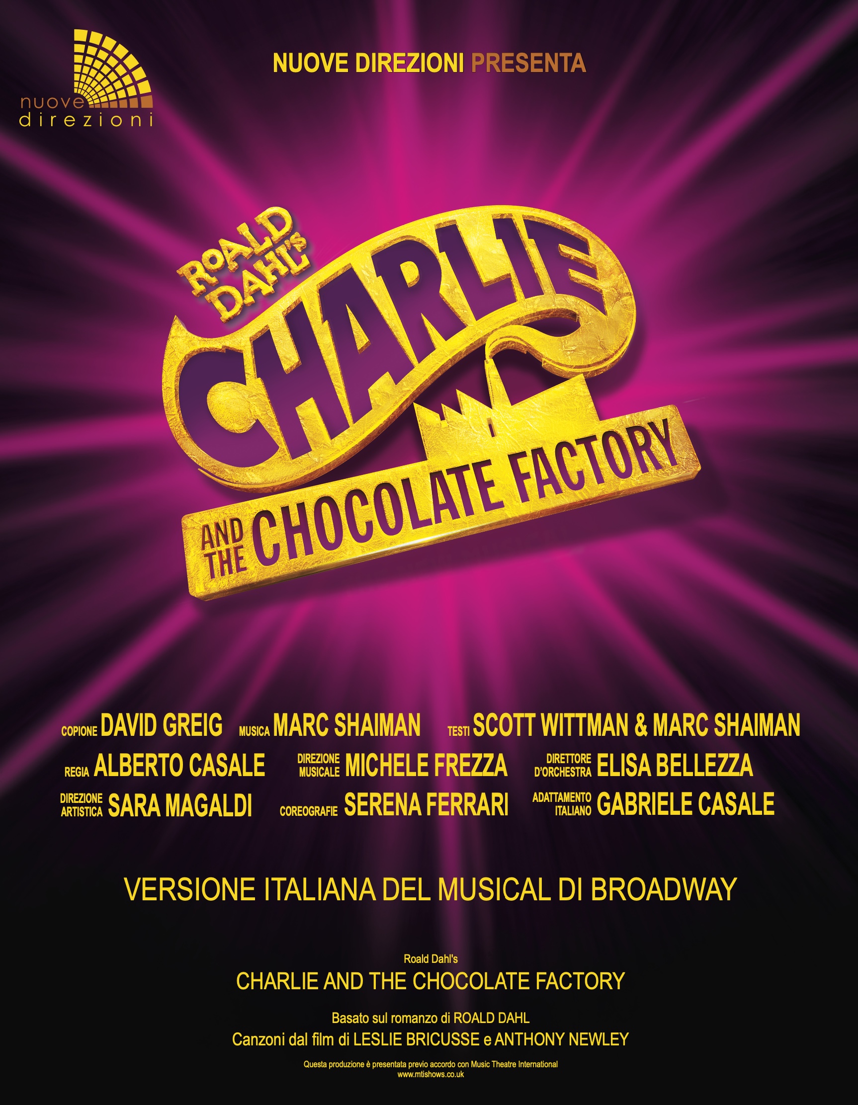 CHARLIE and the CHOCOLATE FACTORY 28 DICEMBRE 2024 - sabato ore 21.00